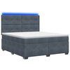 vidaXL Postel boxspring s matrac&iacute; s čelo Tmavě &scaron;ed&aacute; 180 x 200 cm Samet