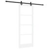 vidaXL Posuvn&eacute; dveře B&iacute;l&aacute; 83 x 211 cm Masivn&iacute; borov&eacute; dřevo a sklo