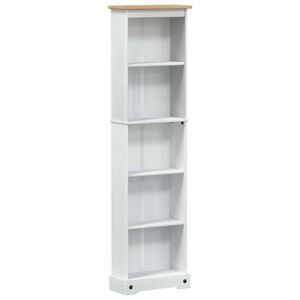 vidaXL knihovna 46 x 20 x 170 cm Masivn&iacute; borov&eacute; dřevo B&iacute;l&aacute;