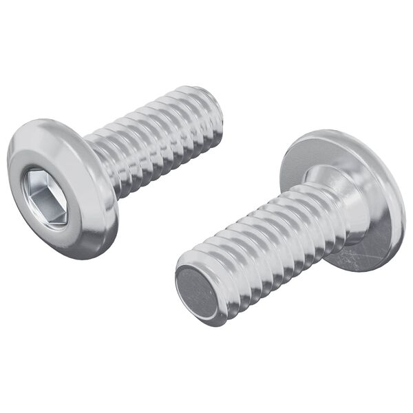 vidaXL Hlavov&yacute; z&aacute;mkov&yacute; &scaron;roub 2 pcs Stř&iacute;brn&aacute; M6 x 15 mm Ocel