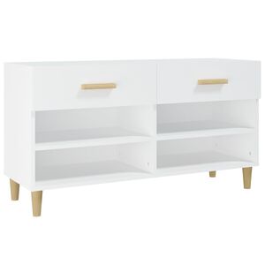 vidaXL Botn&iacute;k b&iacute;l&yacute; 102 x 35 x 55 cm kompozitn&iacute; dřevo