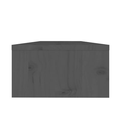 vidaXL Stojan na monitor šedý 50 x 24 x 13 cm masivní borové dřevo