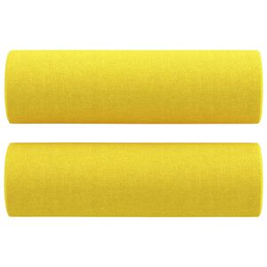 vidaXL Dekoračn&iacute; pol&scaron;t&aacute;ře 2 ks světle žlut&eacute; &Oslash; 15 x 50 cm textil