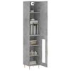 vidaXL Skř&iacute;ň highboard betonově &scaron;ed&aacute; 34,5x34x180 cm kompozitn&iacute; dřevo