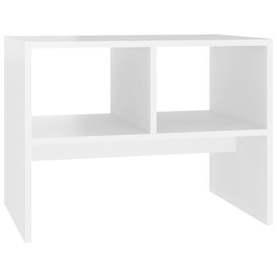vidaXL Odkládací stolek bílý 60 x 40 x 45 cm dřevotříska