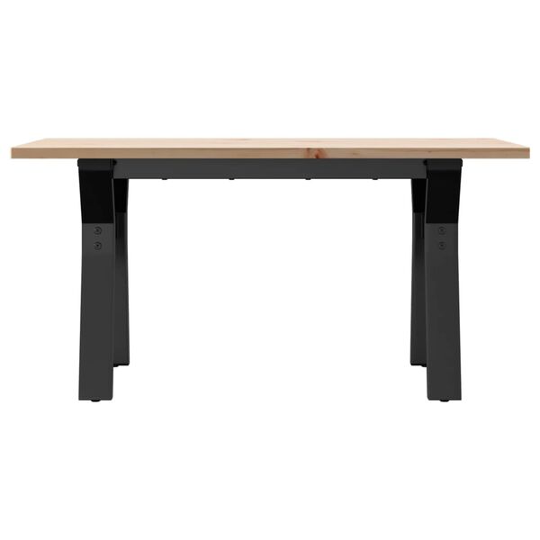 vidaXL Konferenčn&iacute; stolek s Y r&aacute;mem 80x50x40 cm borov&eacute; dřevo a ocel