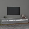 vidaXL TV skř&iacute;ňka s LED osvětlen&iacute;m &scaron;ed&aacute; sonoma 240x35x40 cm