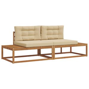 vidaXL Venkovn&iacute; pohovkov&aacute; souprava 2 Kus Přirozen&aacute; a B&eacute;žov&aacute;