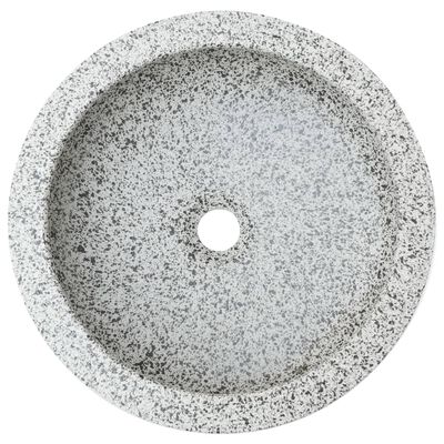 vidaXL Umyvadlo na desku šedé kulaté Φ 41 x 14 cm keramika