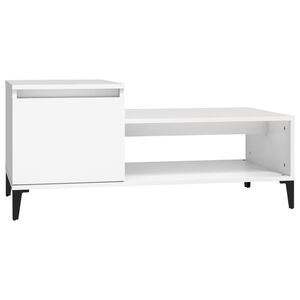 vidaXL Konferenčn&iacute; stolek b&iacute;l&yacute; 100 x 50 x 45 cm kompozitn&iacute; dřevo