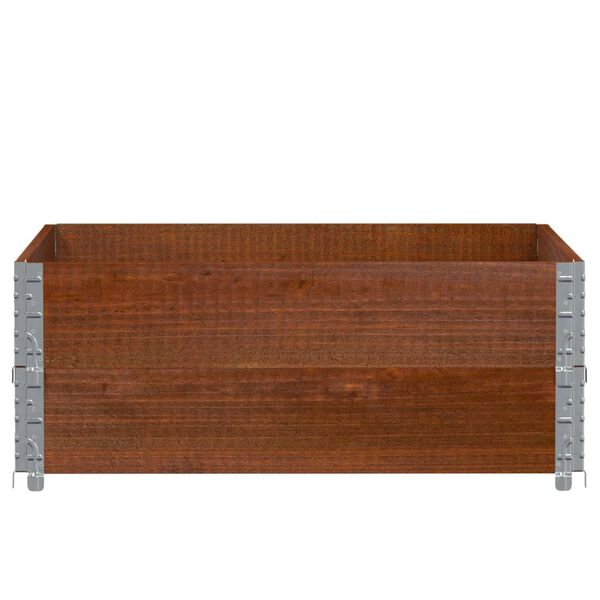 vidaXL Paletov&eacute; n&aacute;stavce 2 ks hněd&eacute; 100 x 100 cm masivn&iacute; borov&eacute; dřevo
