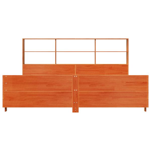 vidaXL Postel bez matrace voskově hněd&aacute; 200 x 200 cm masivn&iacute; borovice