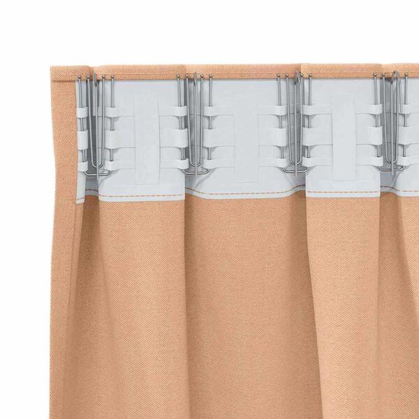 vidaXL Závěsy na zatemnění s kroužky 2 pcs Světle hnědá 225 x 140 cm