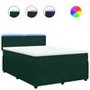 vidaXL Box spring postel s matrac&iacute; tmavě zelen&aacute; 160x200 cm samet