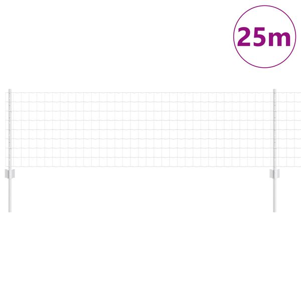 vidaXL Plot a sloupek Stř&iacute;brn&aacute; 0,6 x 25 m Ocel