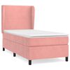 vidaXL Box spring postel s matrac&iacute; růžov&aacute; 90x200 cm samet