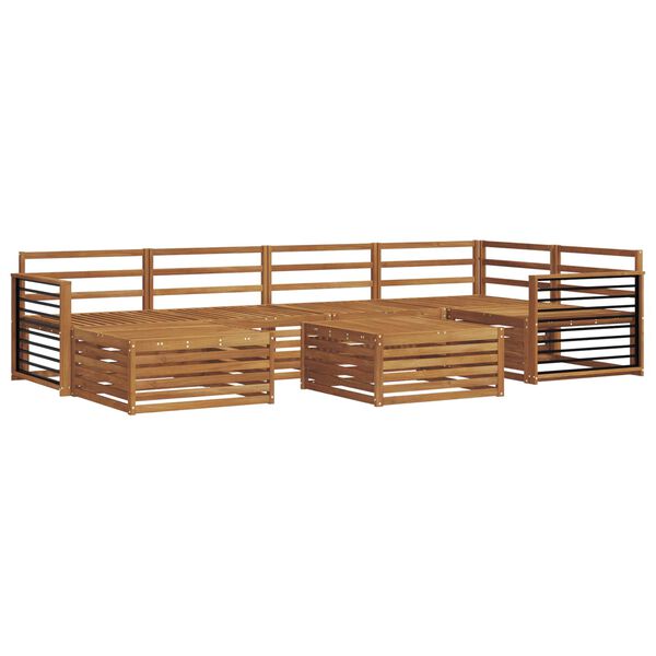 vidaXL Venkovn&iacute; pohovkov&aacute; souprava 7 pcs Př&iacute;rodn&iacute;