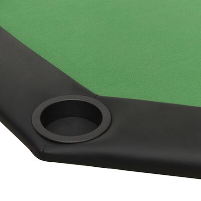 vidaXL Skládací deska na poker pro 8 hráčů zelená 108 x 108 x 75 cm