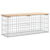 vidaXL Zahradn&iacute; lavice gabionov&yacute; design 103x31,5x42cm masivn&iacute; borovice