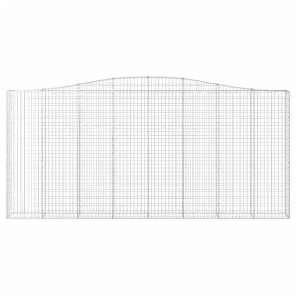 vidaXL Klenut&eacute; gabionov&eacute; ko&scaron;e 3 ks 400x30x180/200cm pozinkovan&eacute; železo