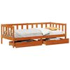 vidaXL Daybed se z&aacute;suvkou 3 ks Voskově hněd&aacute; Masivn&iacute; borovicov&eacute; dřevo