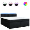 vidaXL Box spring postel s matrac&iacute; čern&aacute; 180x200 cm textil