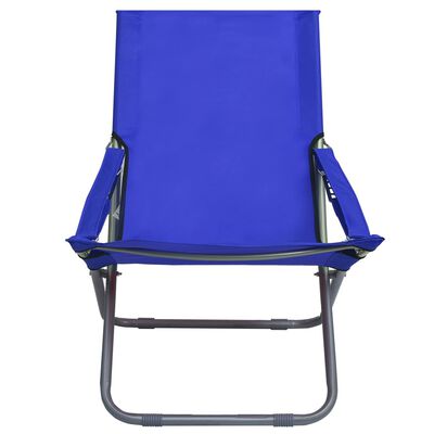 vidaXL Skládací plážové židle 2 ks textil modré