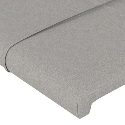 vidaXL Čelo postele typu ušák světle šedé 163x23x118/128 cm textil