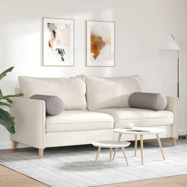 vidaXL Polštáře 2 pcs Taupe Ø 25 x 70 cm textil