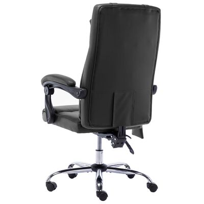 vidaXL Masážní kancelářská židle černá umělá kůže