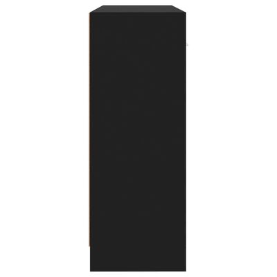 vidaXL Příborník černý 91 x 28 x 75 cm kompozitní dřevo