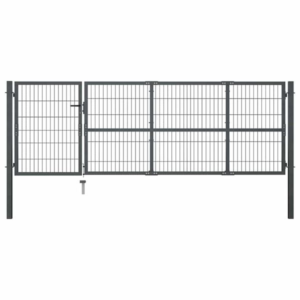 vidaXL Zahradn&iacute; br&aacute;na se sloupky ocelov&aacute; 350 x 100 cm antracitov&aacute;