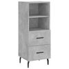 vidaXL Skř&iacute;ň highboard betonově &scaron;ed&aacute; 34,5x34x180 cm kompozitn&iacute; dřevo