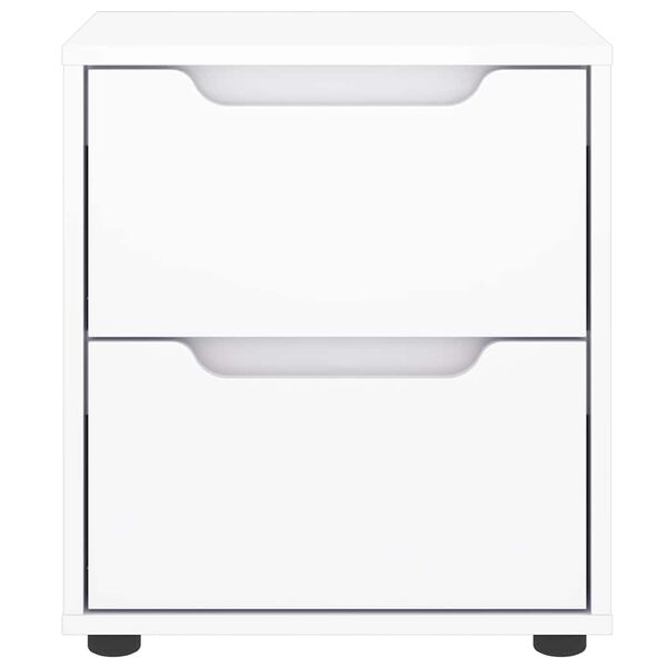 vidaXL Nočn&iacute; stolek VISNES b&iacute;l&yacute; 45x40x50 cm kompozitn&iacute; dřevo