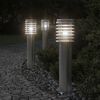 vidaXL Venkovní stojací lampa stříbrná 60 cm nerezová ocel
