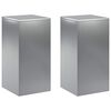 vidaXL Stojan na rostliny 2 pcs Stř&iacute;brn&aacute; 30 x 30 x 60 cm Nerezov&aacute; ocel