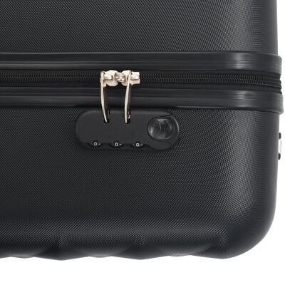 vidaXL Sada skořepinových kufrů na kolečkách 3 ks černá ABS