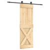 vidaXL Posuvn&eacute; dveře Přirozen&aacute; a čern&aacute; 70 x 210 cm
