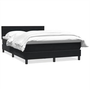 vidaXL Box spring postel s matrac&iacute; čern&aacute; 160x210 cm samet