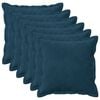 vidaXL Povlak na pol&scaron;t&aacute;ř 6 pcs HOUTEN Modr&aacute; 35 x 35 cm Samet