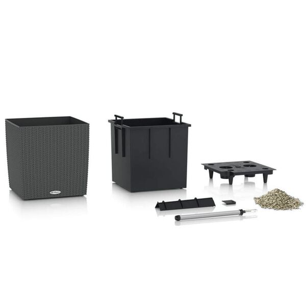 LECHUZA Květináč CUBE Cottage 50 ALL-IN-ONE žulový