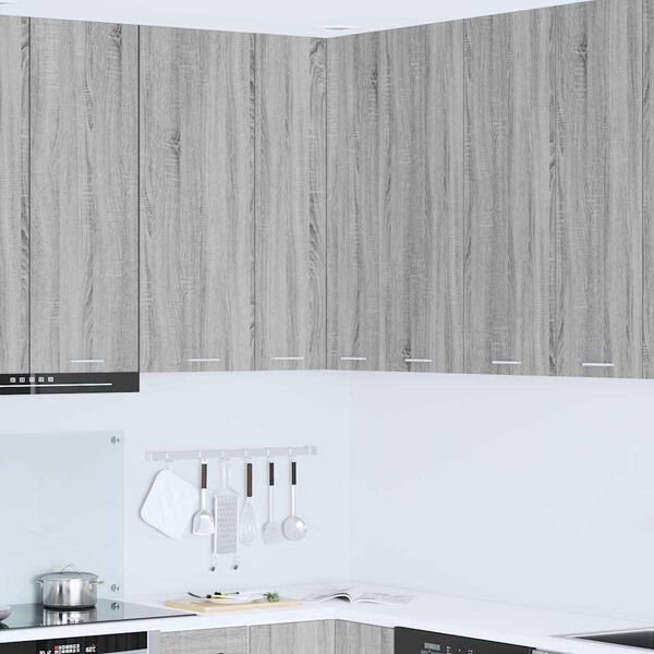 vidaXL Z&aacute;věsn&aacute; skř&iacute;ňka s &uacute;loži&scaron;těm &Scaron;ed&yacute; Sonoma a b&iacute;l&aacute; 57 x 57 x 100 cm