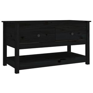 vidaXL Konferenčn&iacute; stolek čern&yacute; 102 x 49 x 55 cm masivn&iacute; borov&eacute; dřevo
