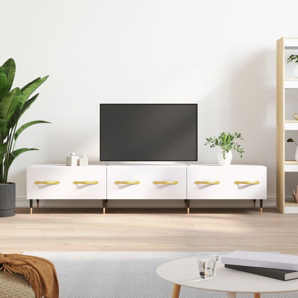 vidaXL TV skř&iacute;ňka b&iacute;l&aacute; 150 x 36 x 30 cm kompozitn&iacute; dřevo