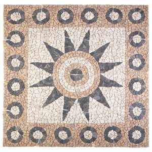vidaXL Mozaikov&eacute; dlaždice s květinov&yacute;m vzorem V&iacute;cebarevn&yacute; 120 x 120 cm