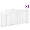 vidaXL Klenut&eacute; gabionov&eacute; ko&scaron;e 2 ks 400x30x160/180cm pozinkovan&eacute; železo