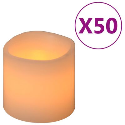 vidaXL Elektrické LED svíčky 50 ks teplé bílé