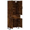 vidaXL Skř&iacute;ň highboard kouřov&yacute; dub 69,5 x 34 x 180 cm kompozitn&iacute; dřevo