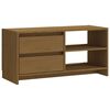vidaXL TV stolek medově hněd&yacute; 80 x 31 x 39 cm masivn&iacute; borov&eacute; dřevo
