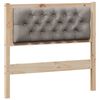 vidaXL Čelo postele Jin&yacute; Hněd&aacute; a taupe 90 cm Masivn&iacute; borovicov&eacute; dřevo